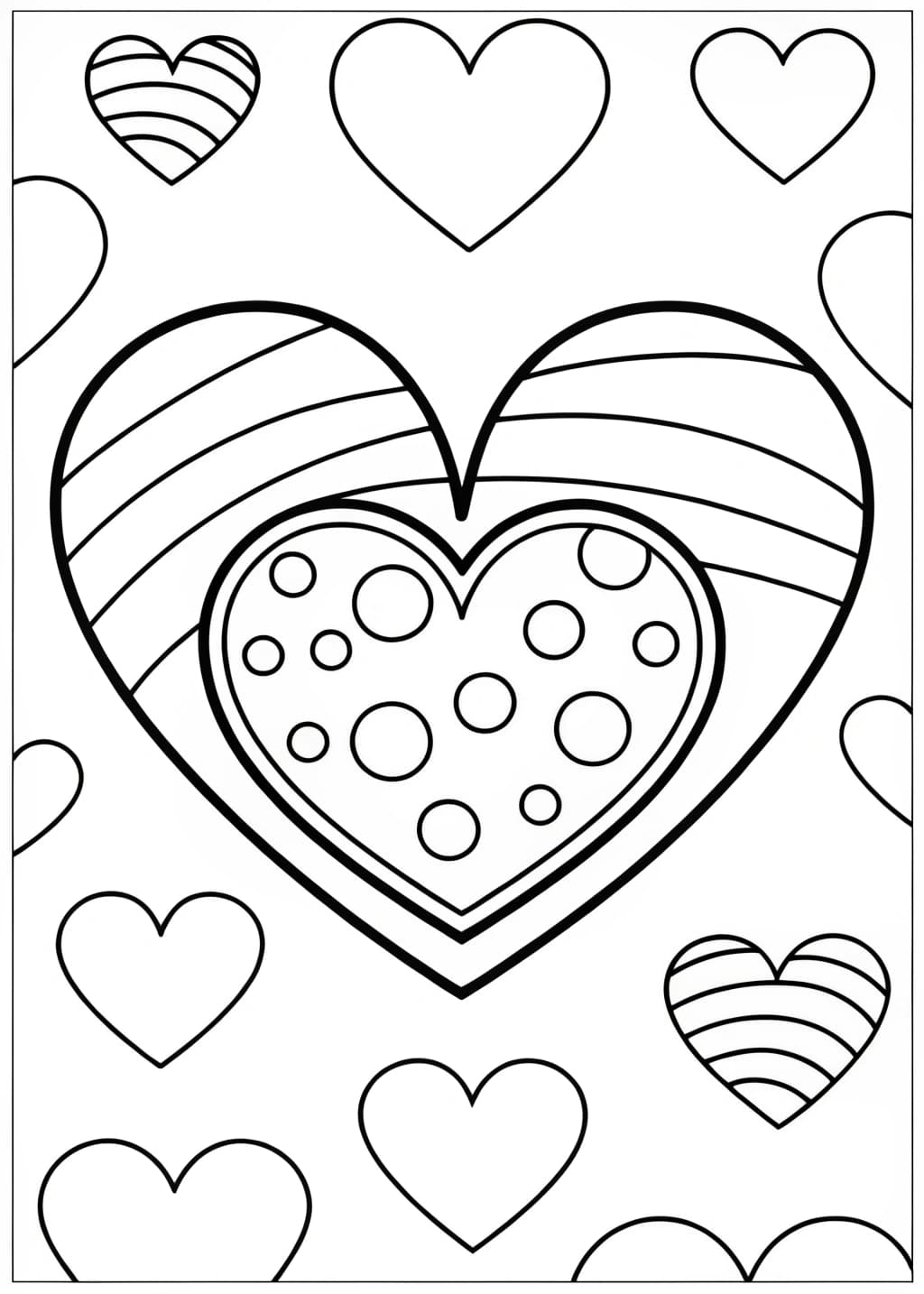 Heart Coloring Page For Kids