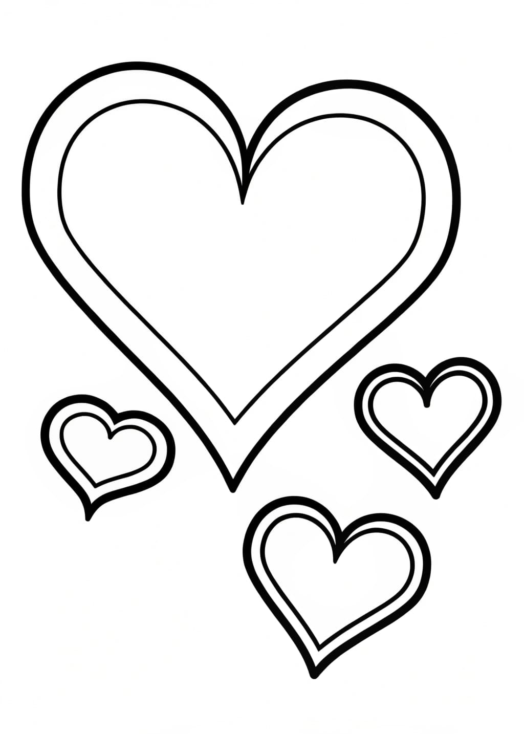 Heart Outline Coloring Page
