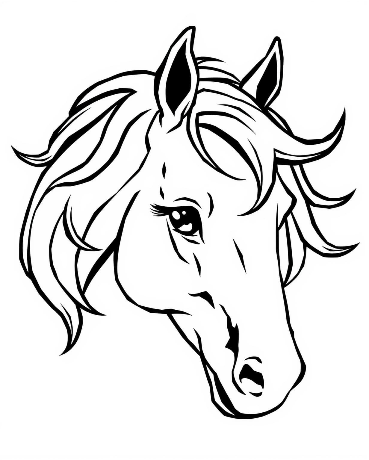Horse Head Coloring Page