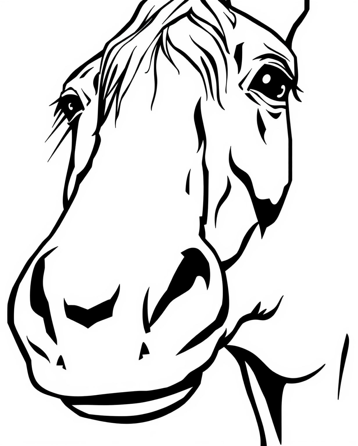 Horse Nose Coloring Sheet
