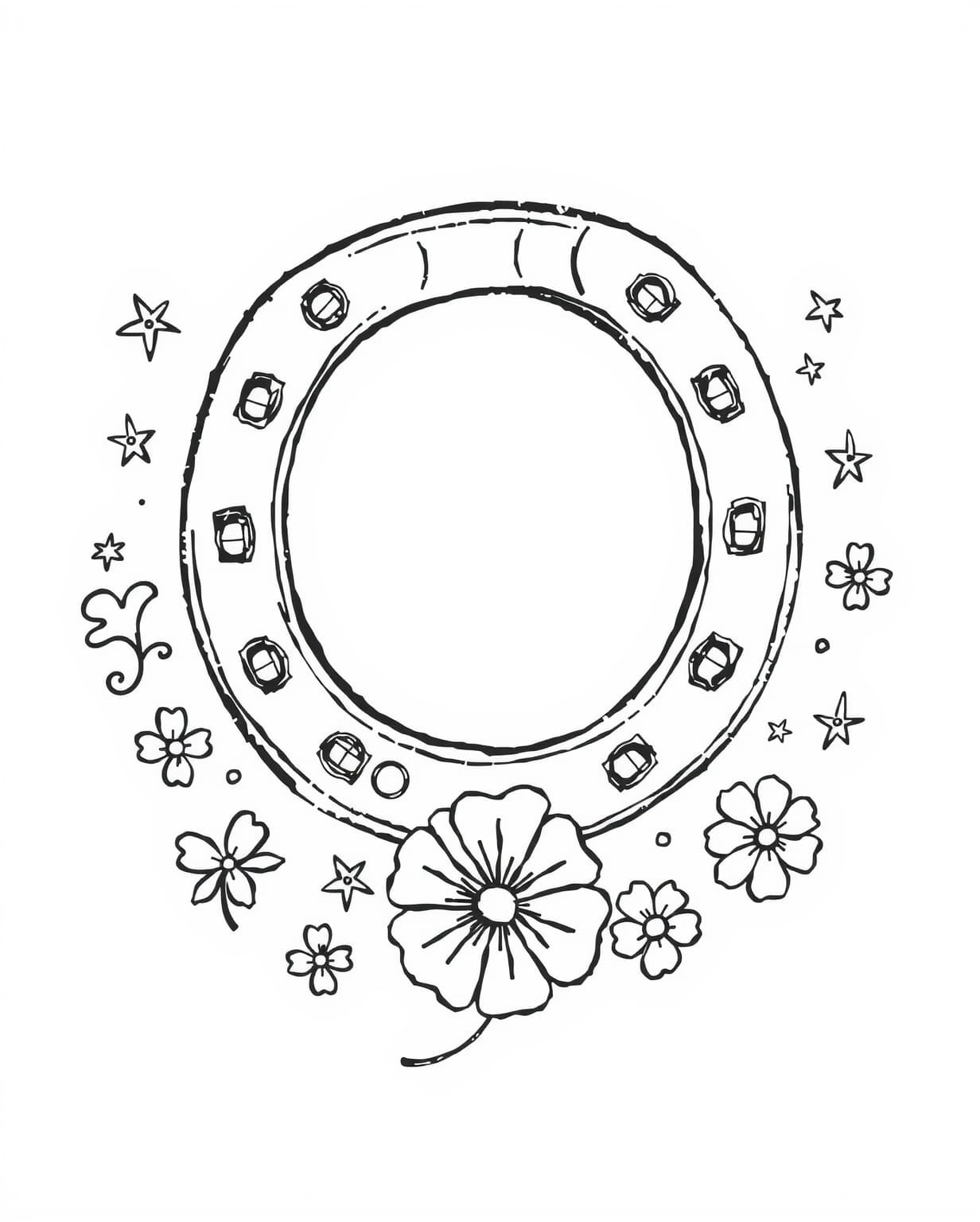 Horseshoe Coloring Page