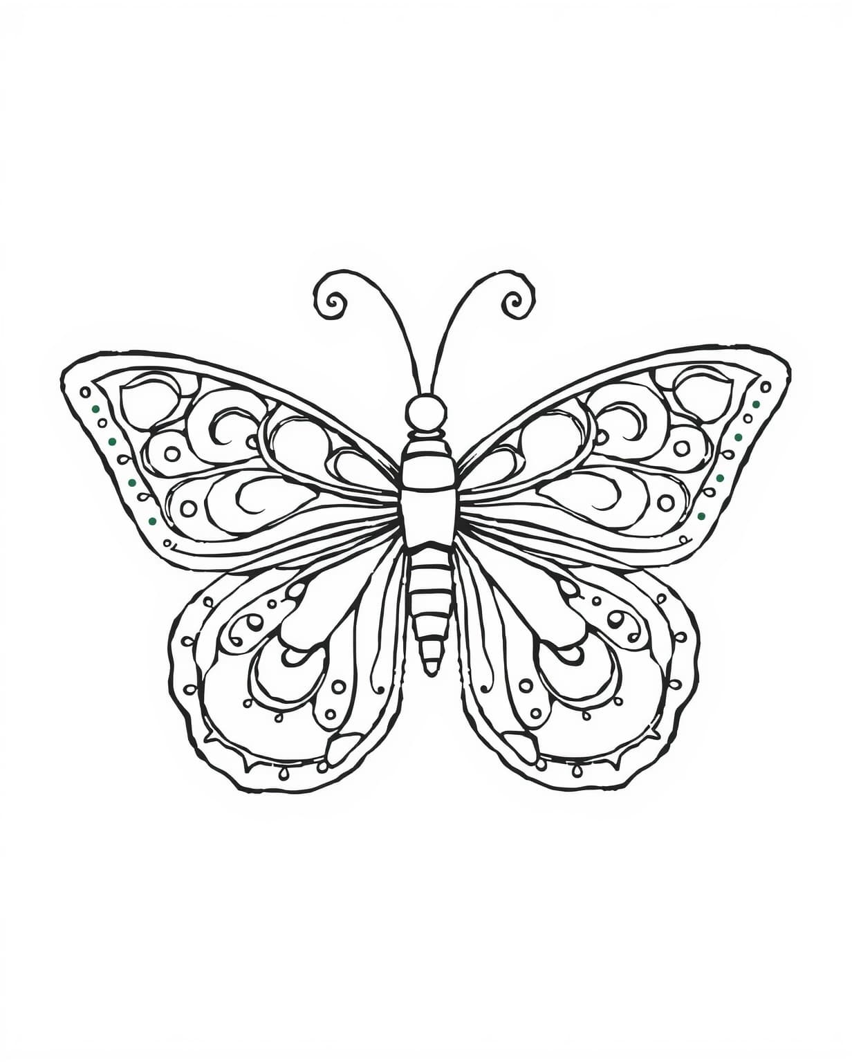 Intricate Butterfly Coloring Page