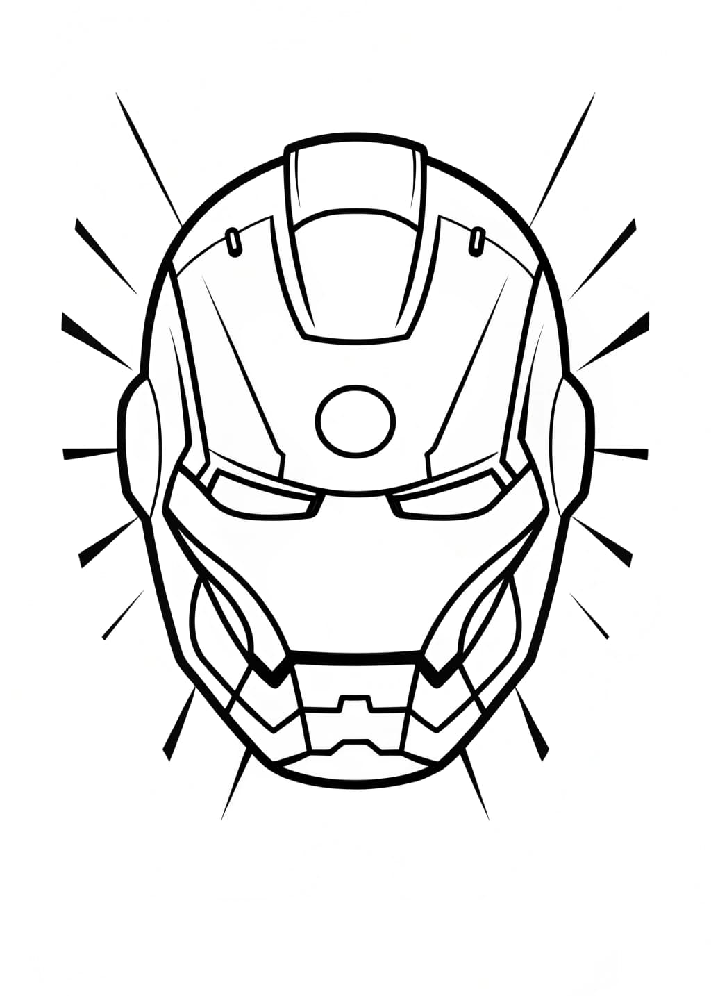 Iron Man Helmet Coloring Page