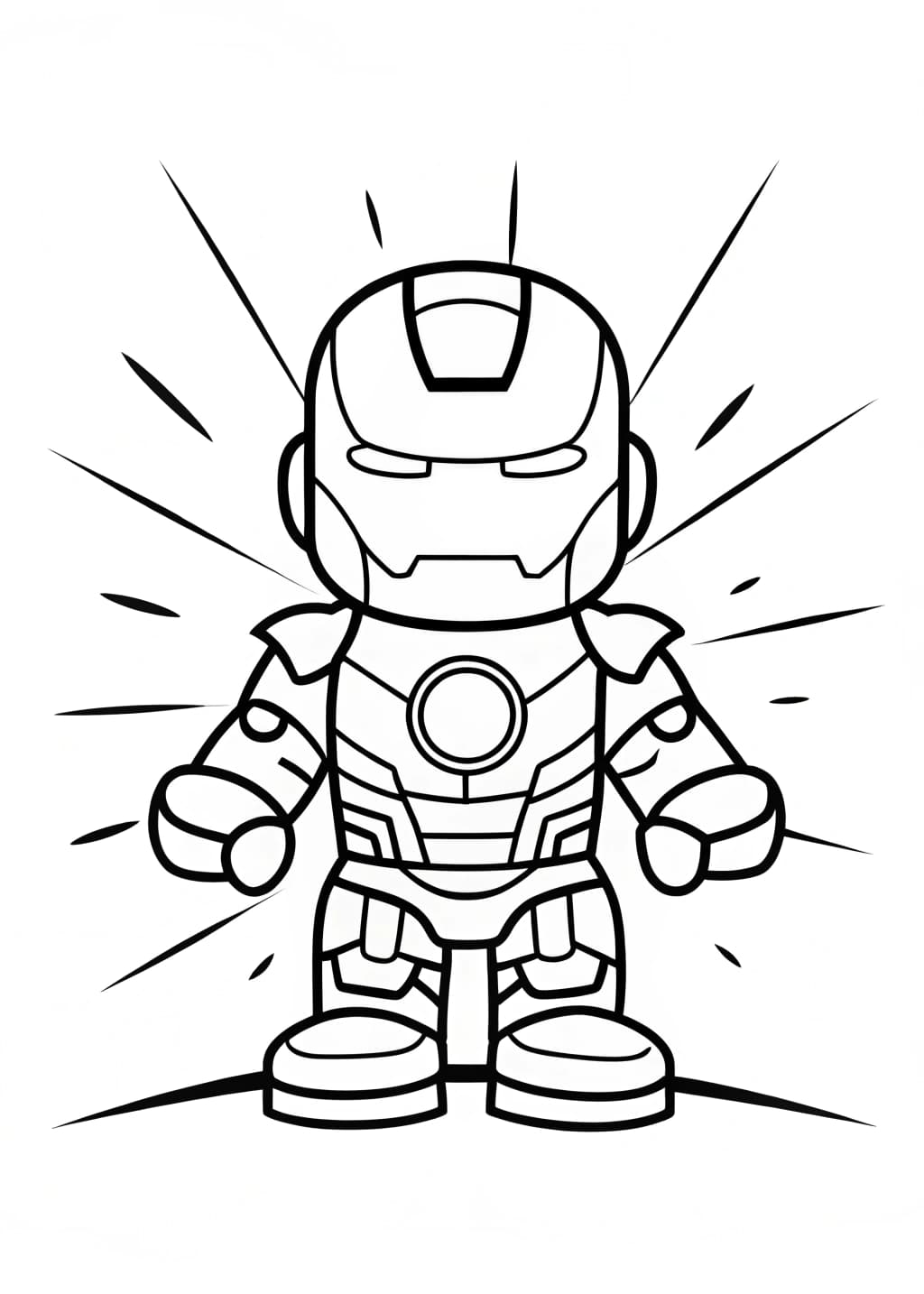 Iron Man Outline Sheet
