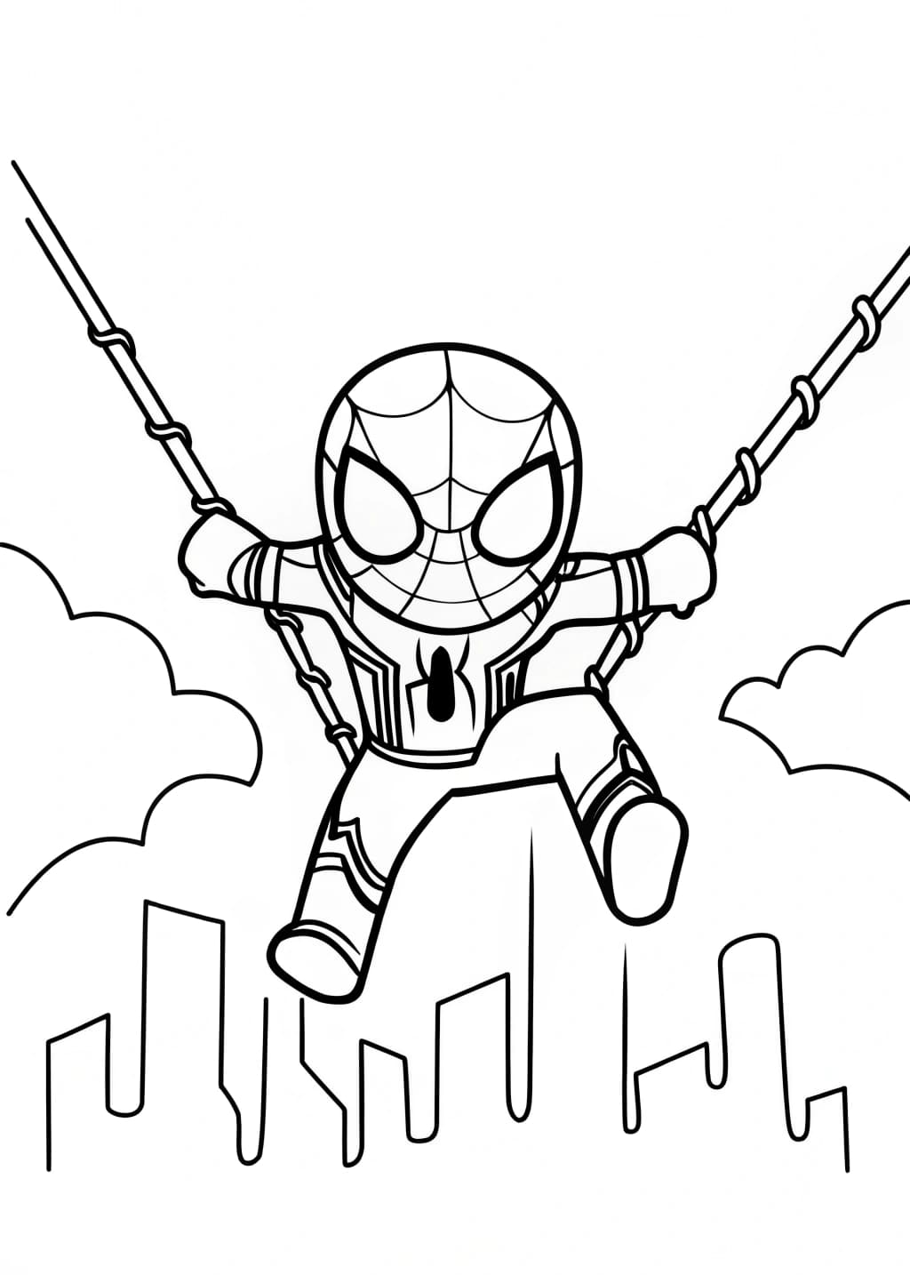 Iron Spider Man Coloring Page