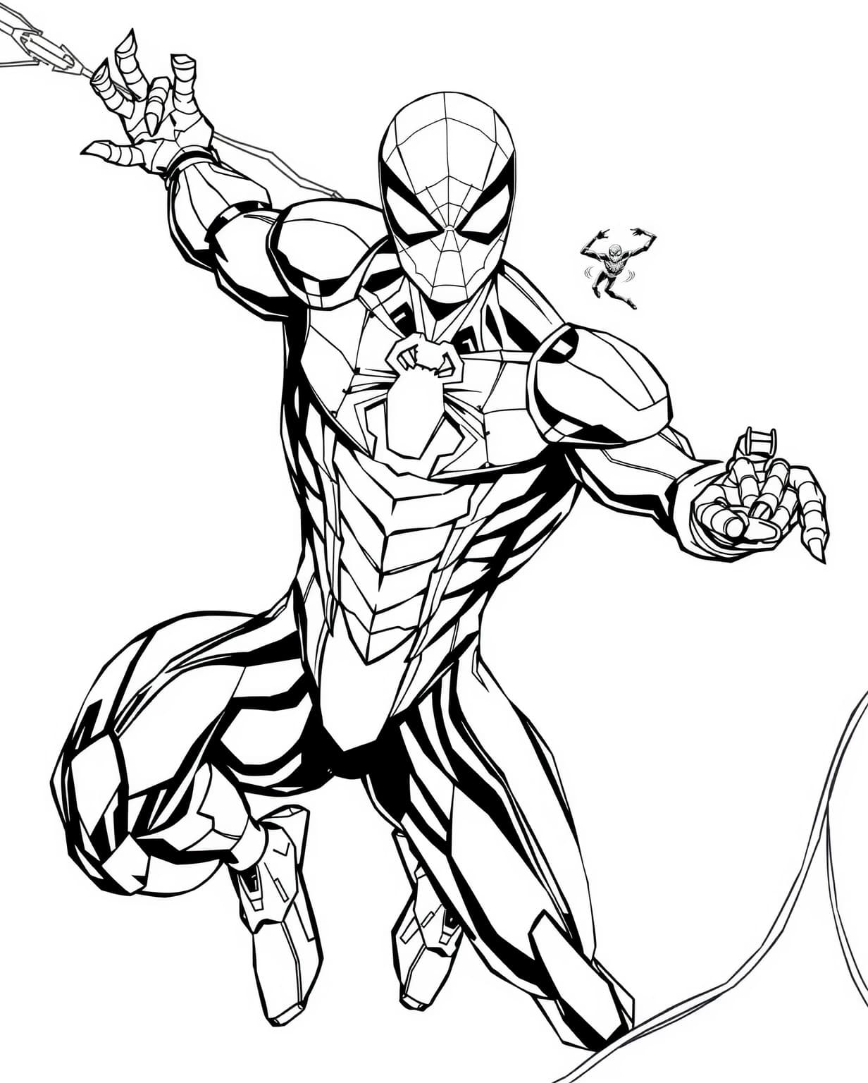 Iron Spiderman Coloring Page