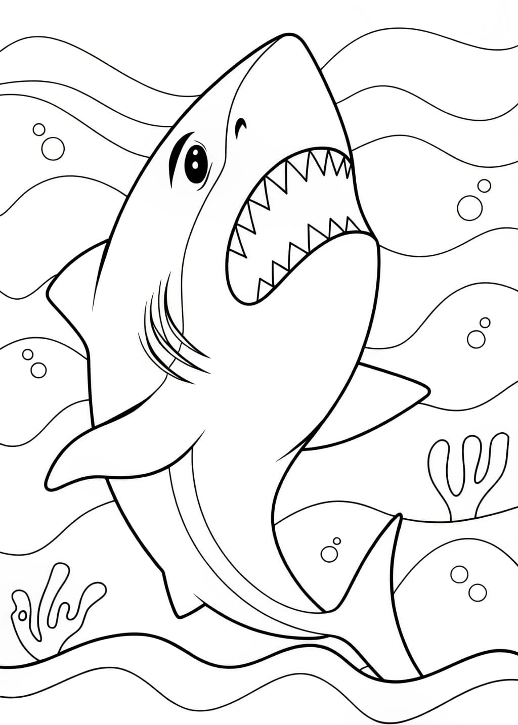 Jaws Coloring Page