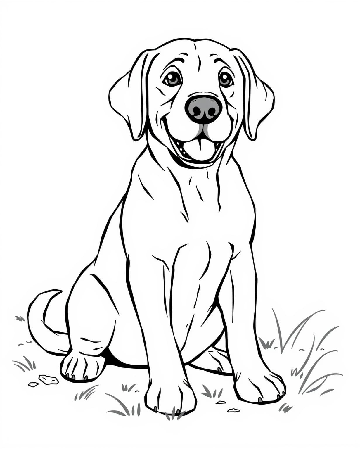 Labrador Dog Coloring Page
