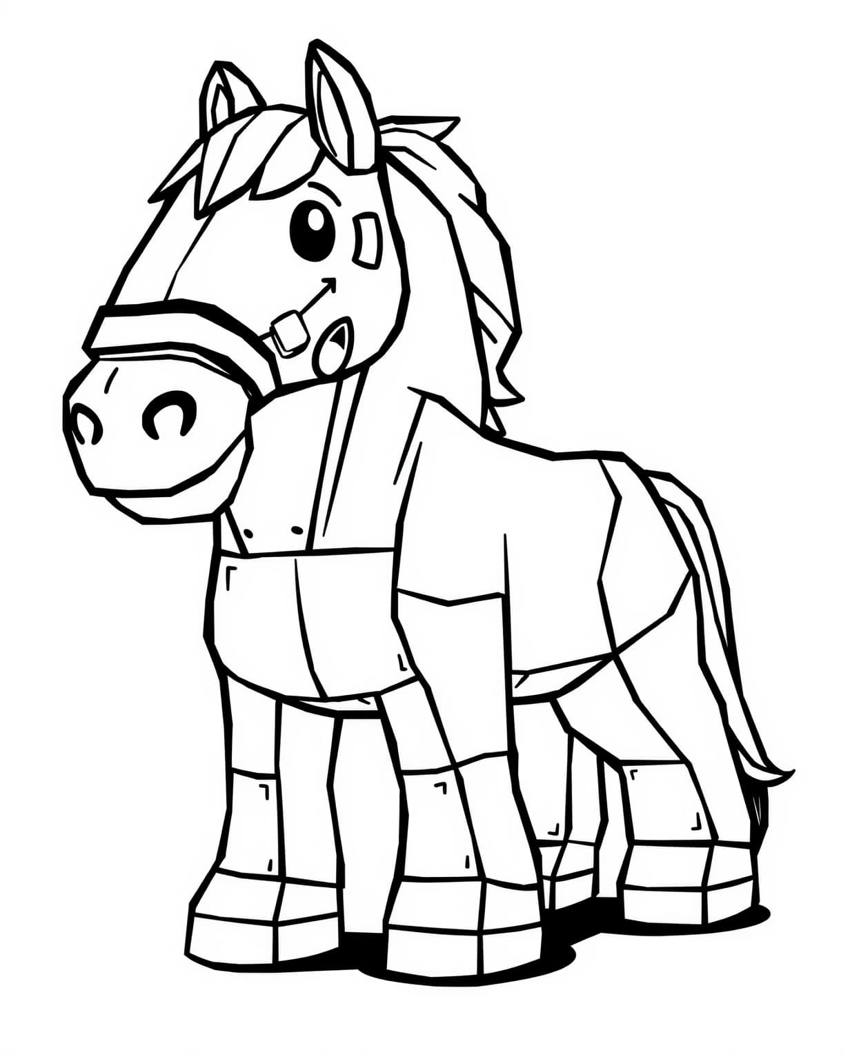 Lego Horse Coloring Page