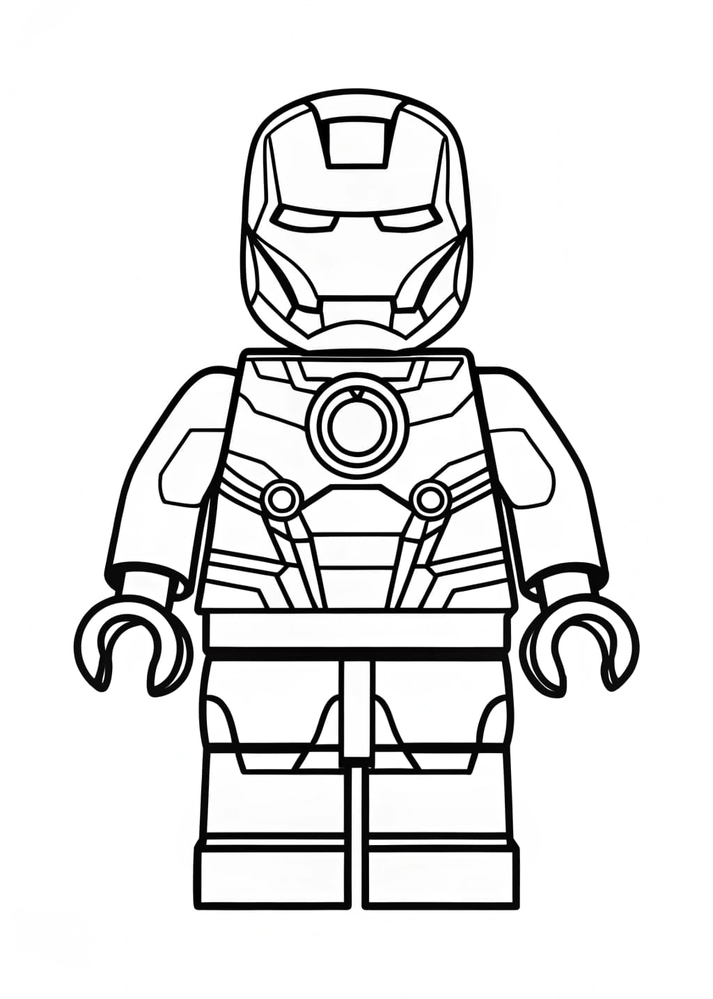Lego Iron Man Coloring Page