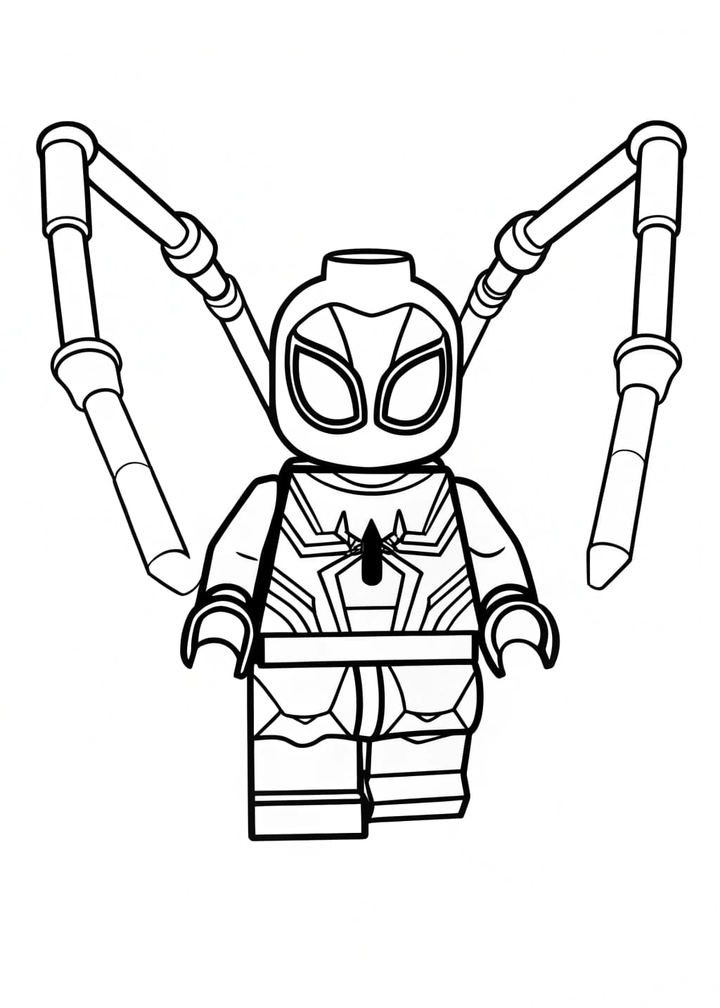 Lego Iron Spider Coloring Page
