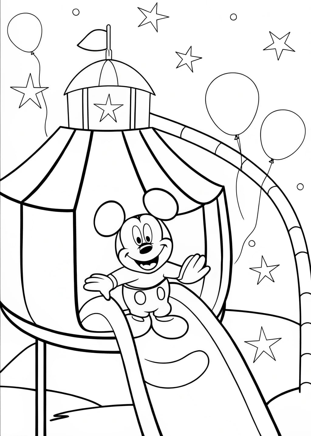 Mickey Mouse Funhouse Coloring Page