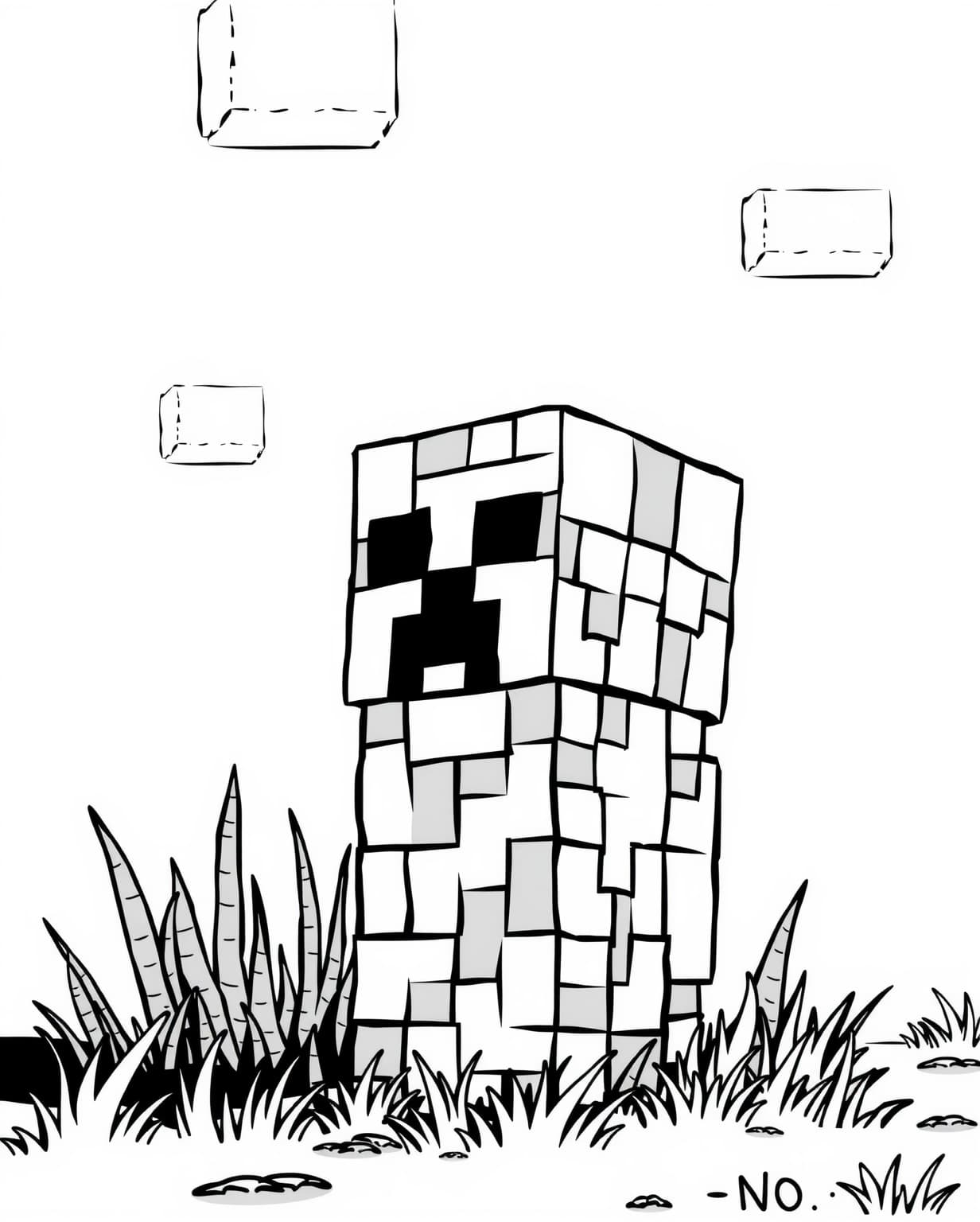 Minecraft Creeper Coloring Page