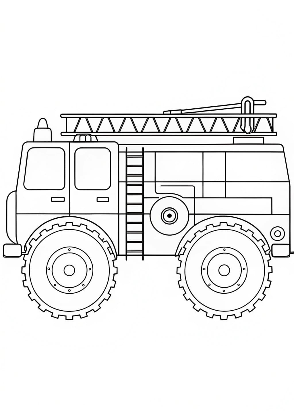 Monster Fire Truck Coloring Page