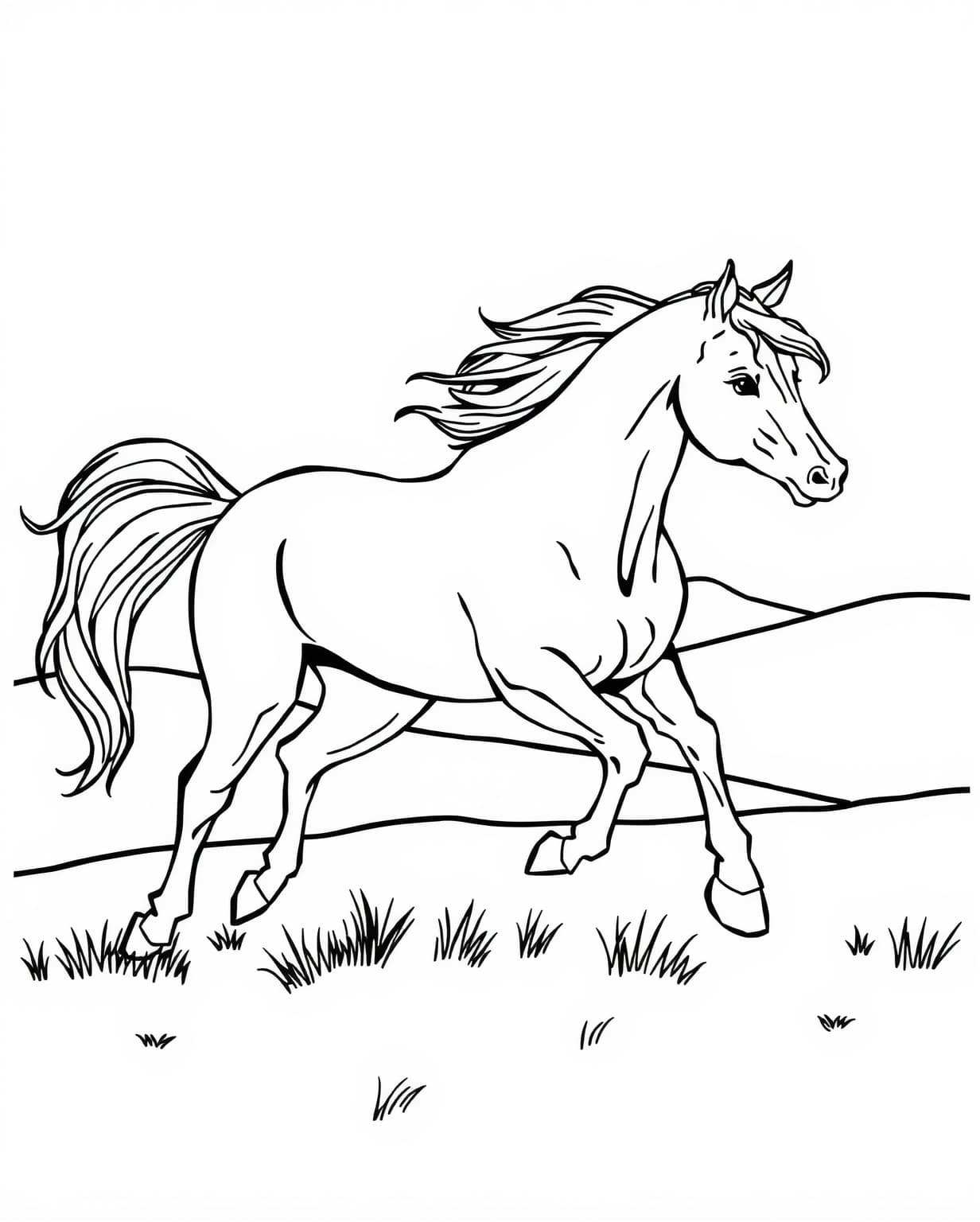 Mustang Horse Coloring Page