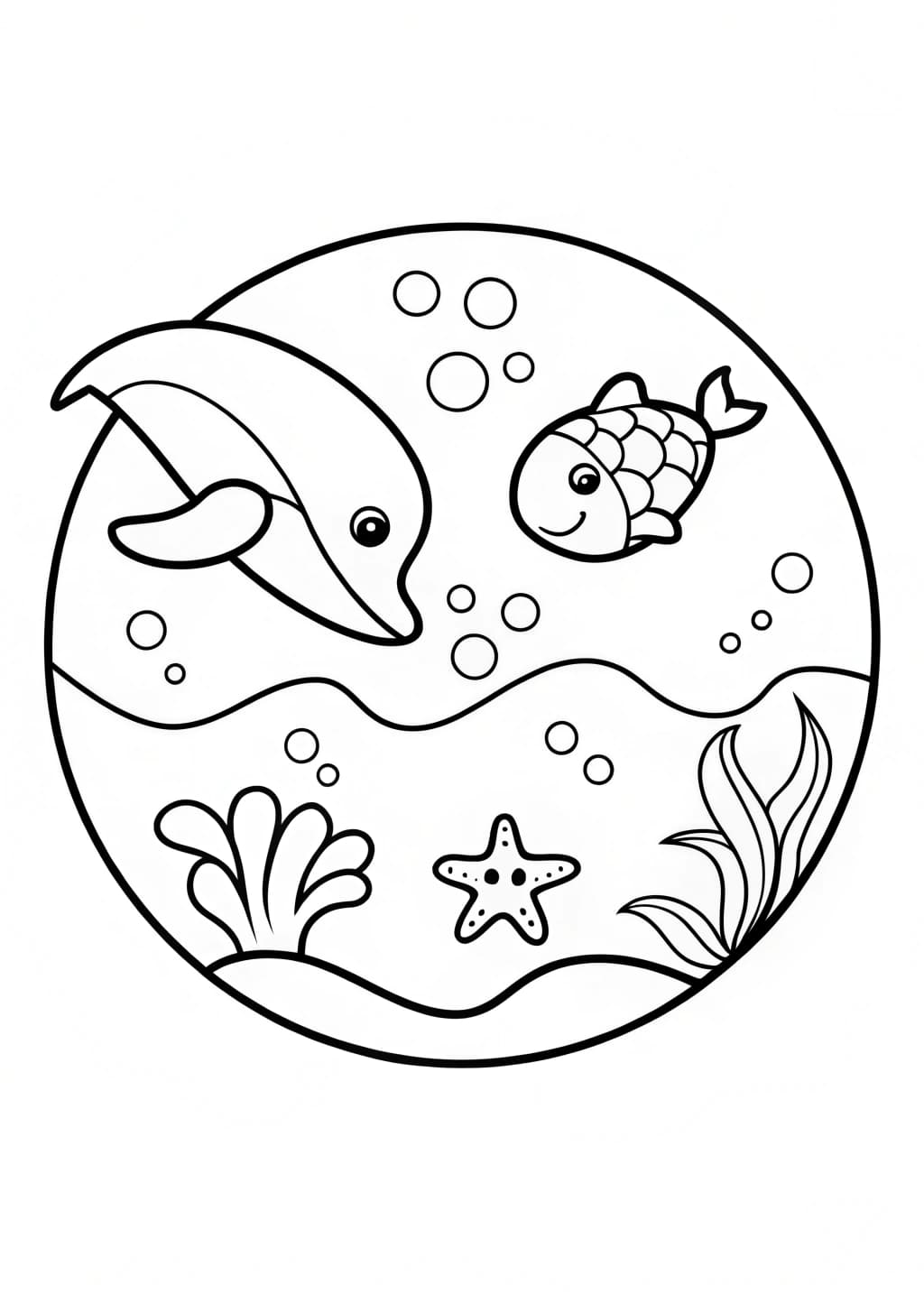 Ocean Coloring Page For Kids