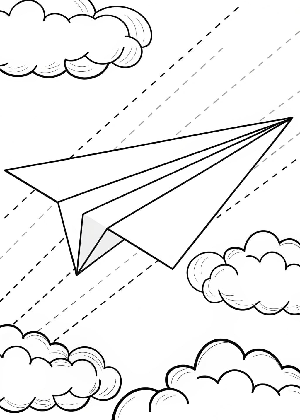 Paper Airplane Coloring Page