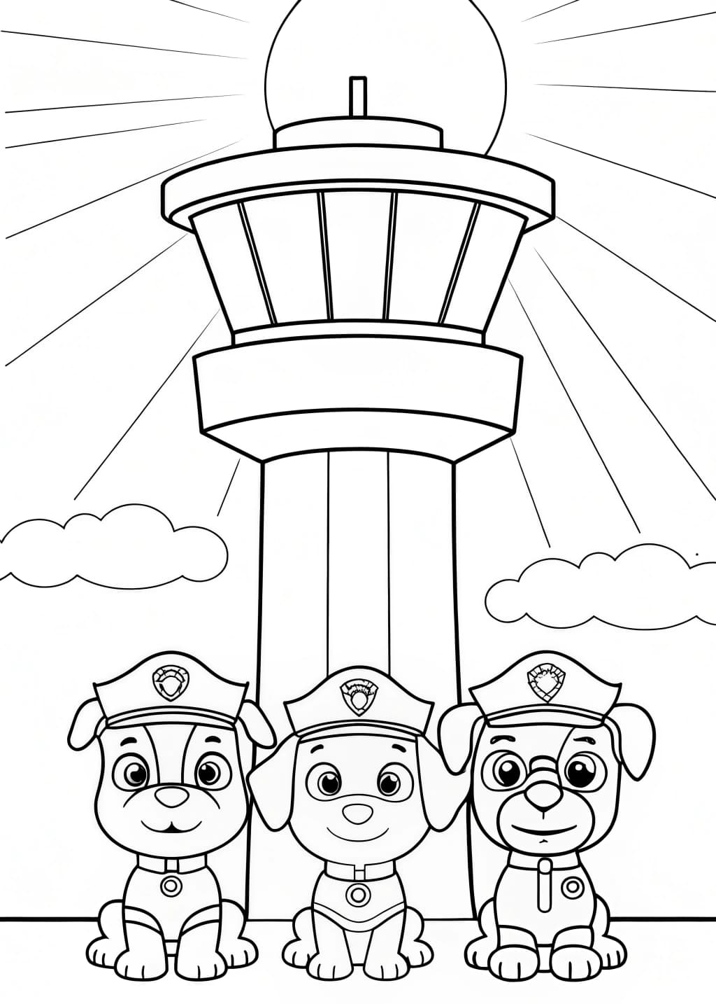 Paw Patrol Team Coloring Page