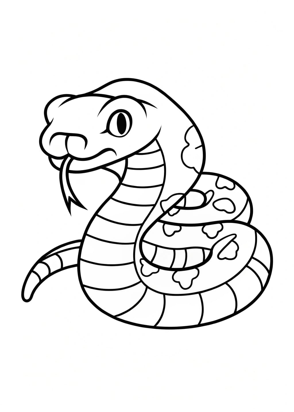 Rattle Snake Coloring Page