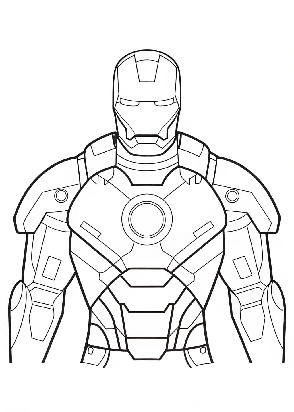 Realistic Iron Man Suit Coloring Page