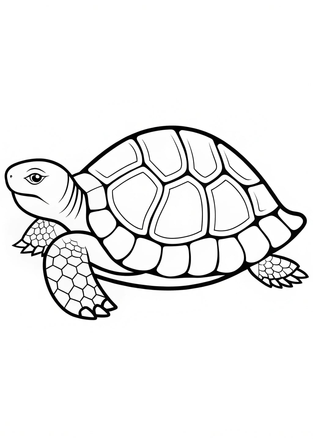 Realistic Turtle Coloring Page