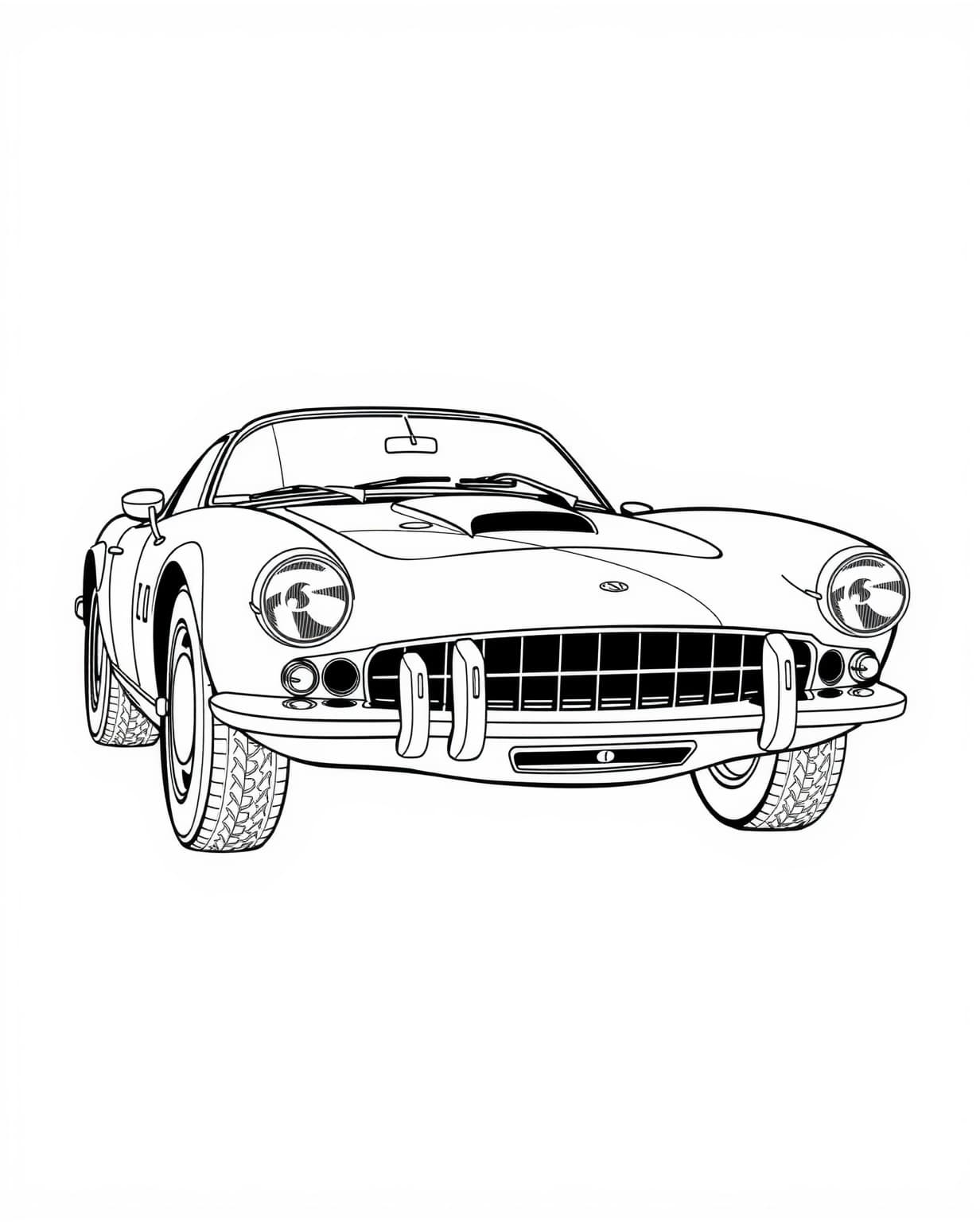 Retro Classic Car Coloring Page