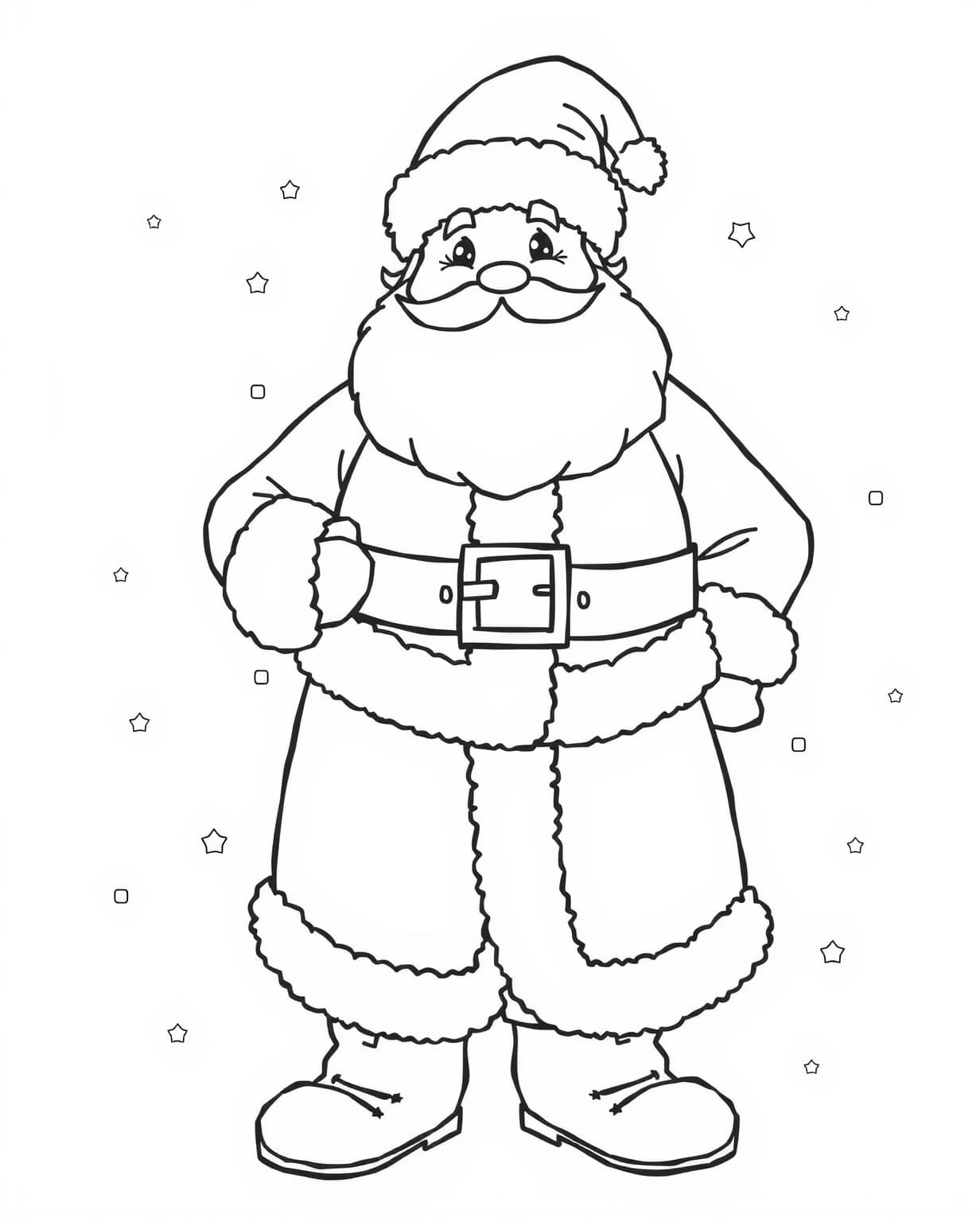 Santa Suit Coloring Page