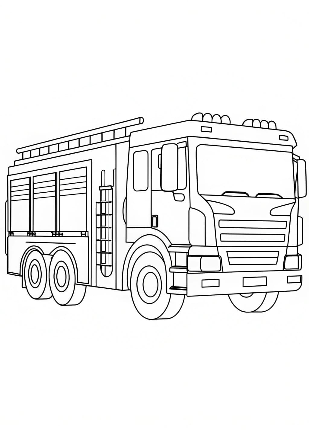 Scania Fire Engine Coloring Page