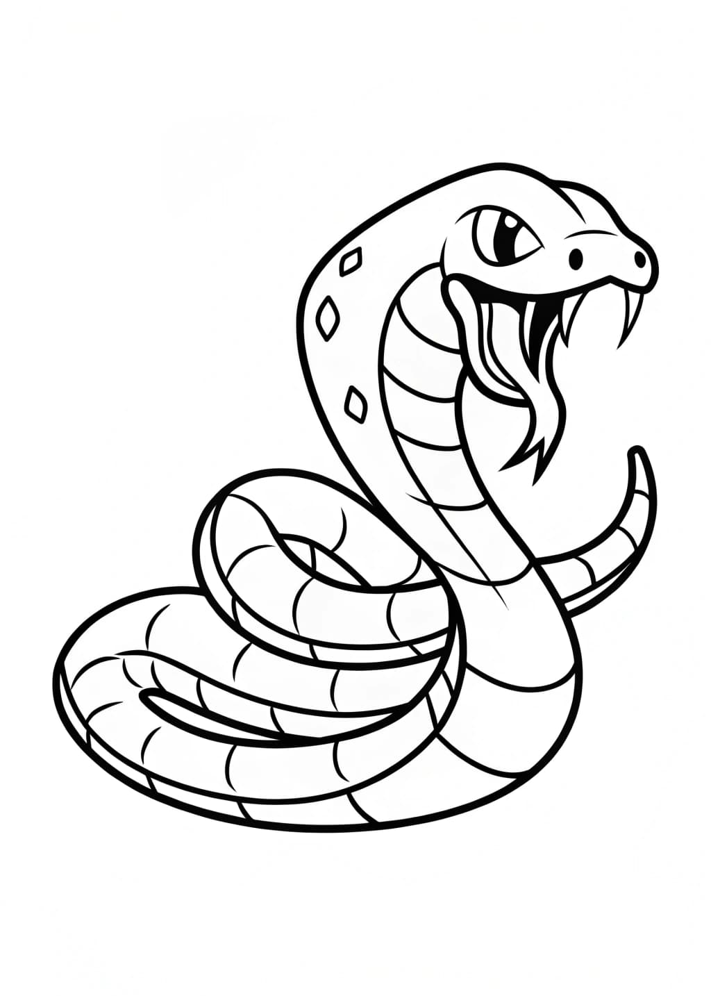Scary Snake Coloring Page