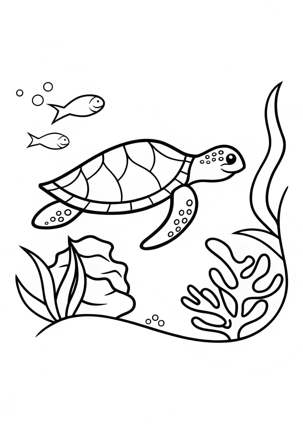 Sea Turtle Coloring Page
