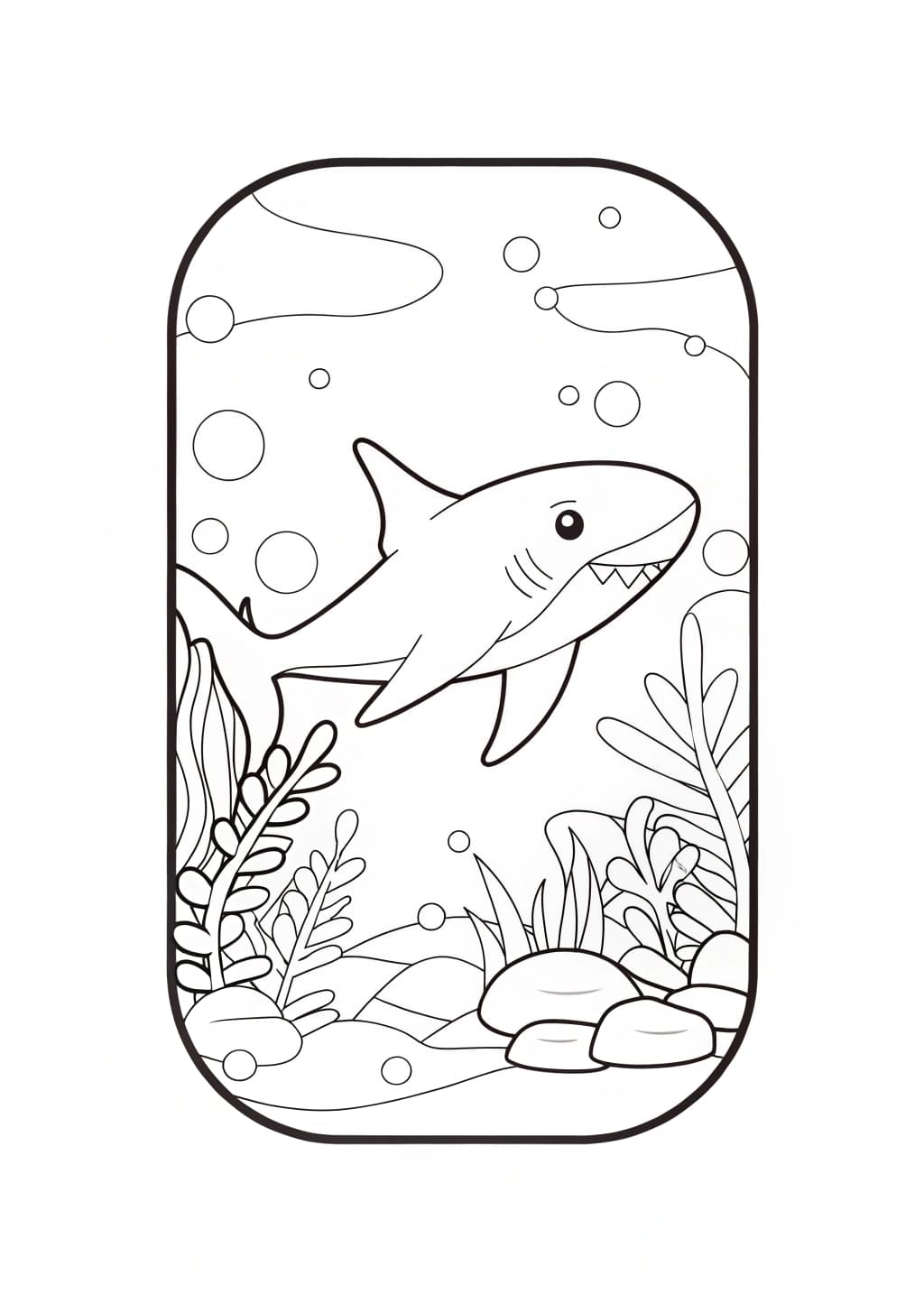 Shark Tale Coloring Page