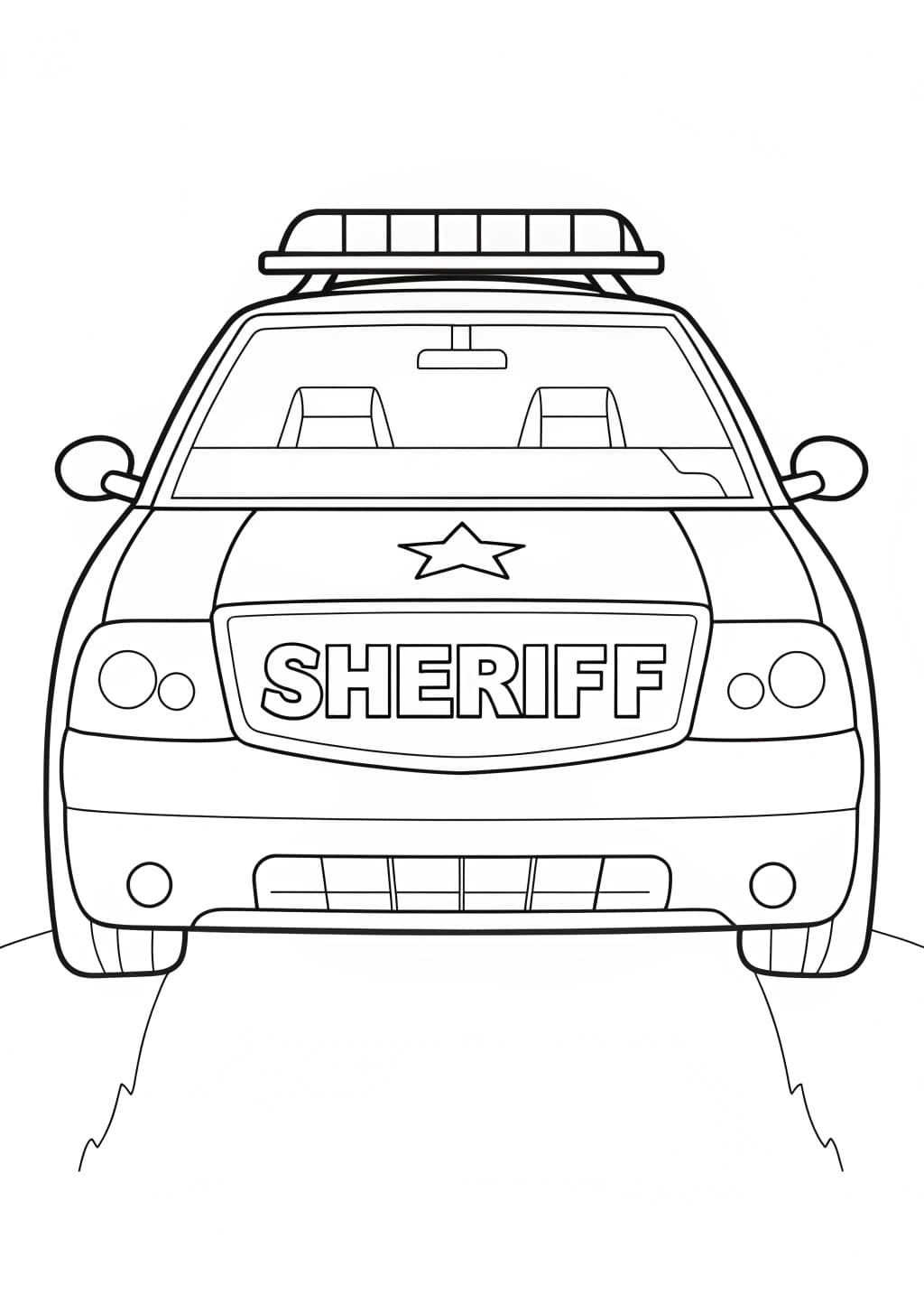 Sheriff Car Coloring Page