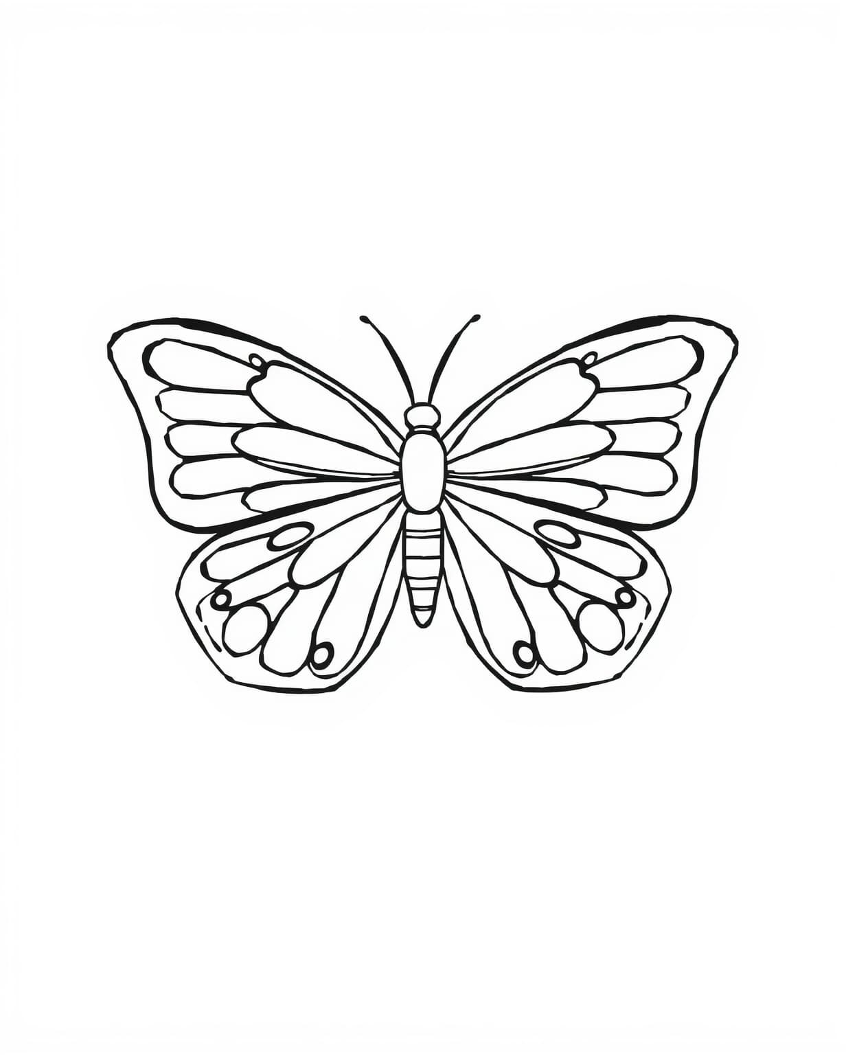 Simple Butterfly Coloring Page