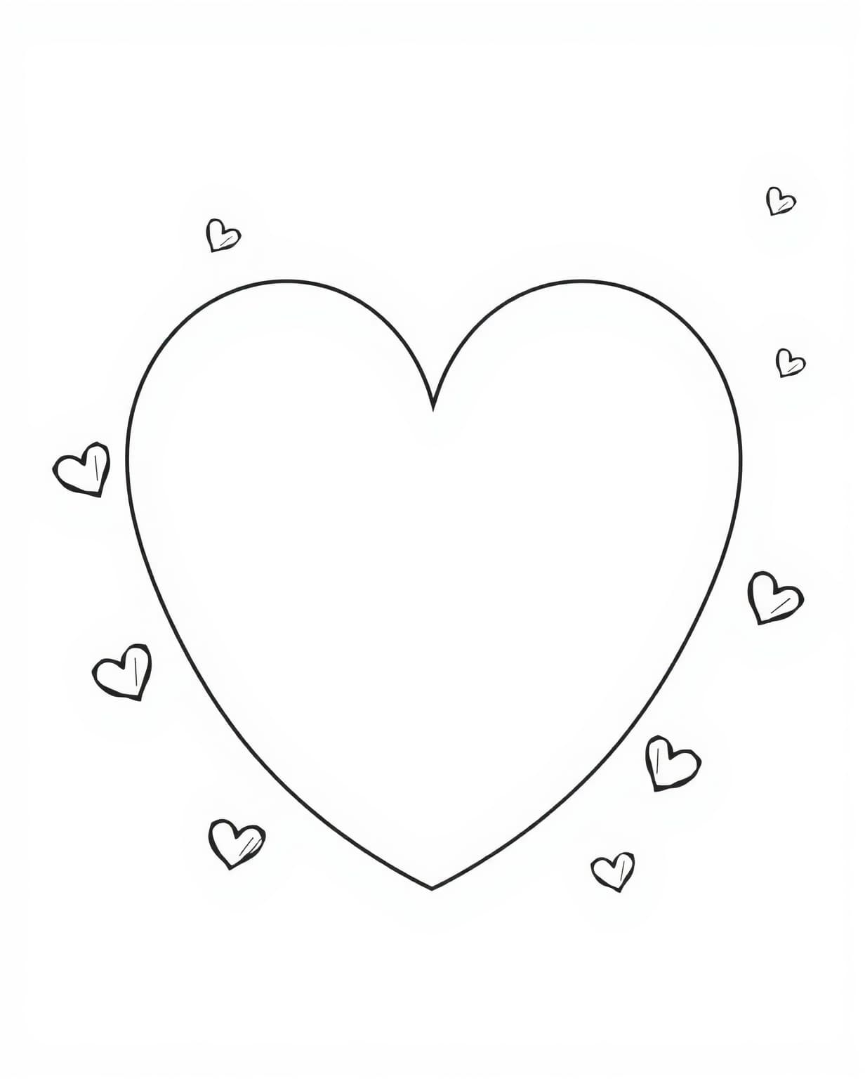 Simple Heart Coloring Page