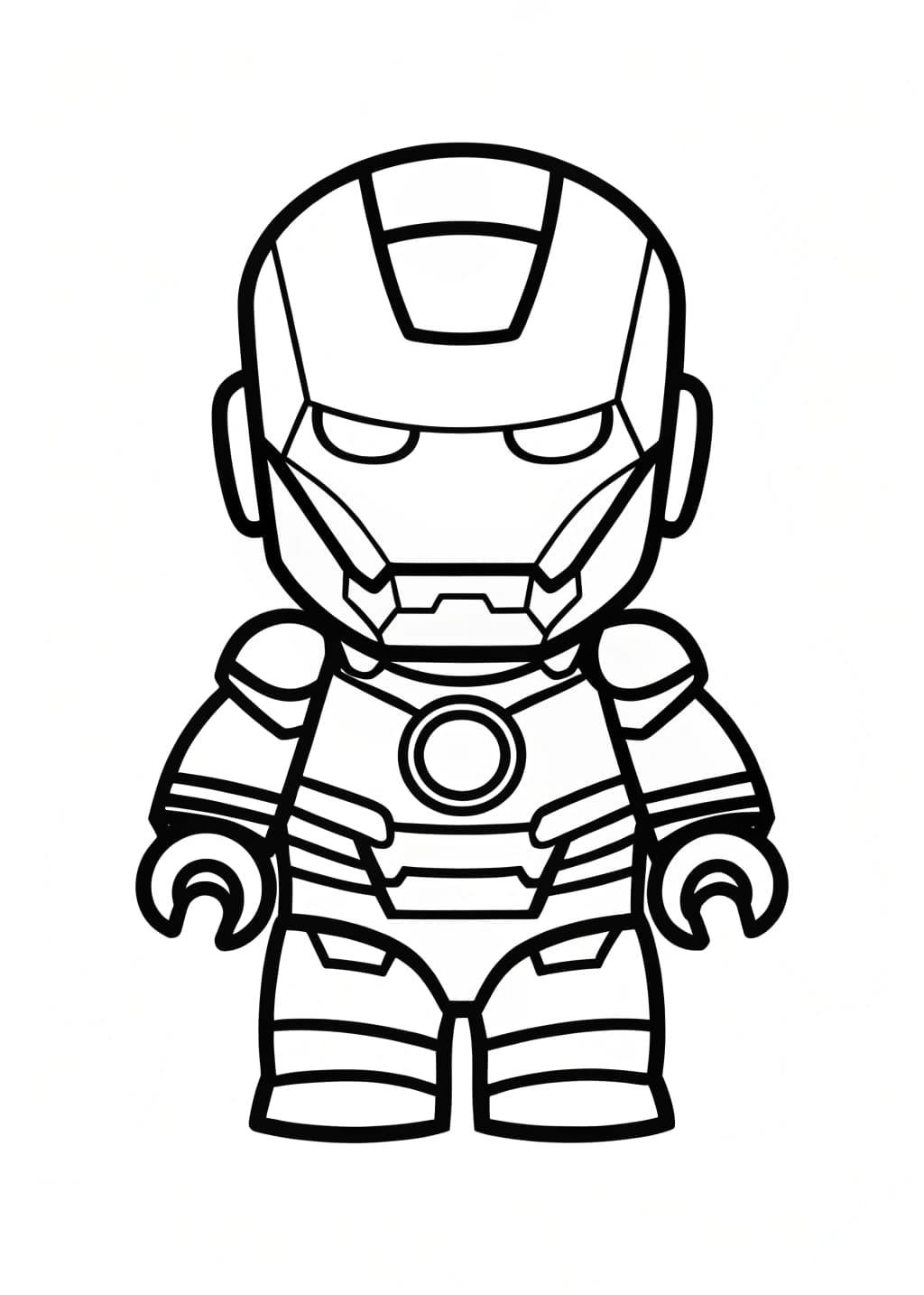 Simple Iron Man Coloring Page