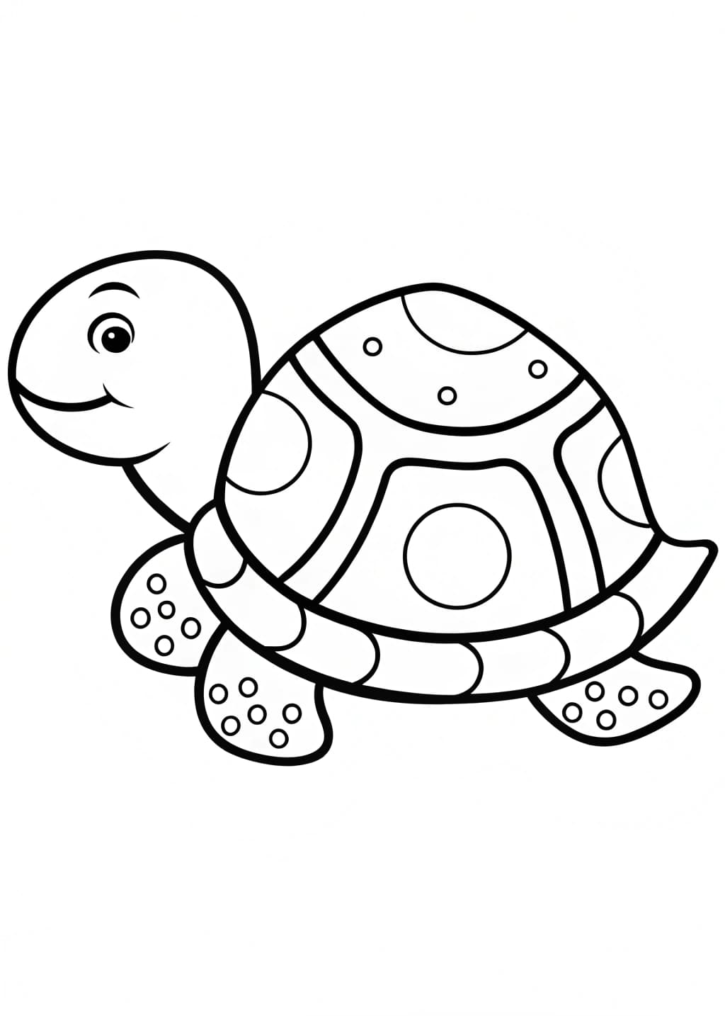 Simple Turtle Coloring Page