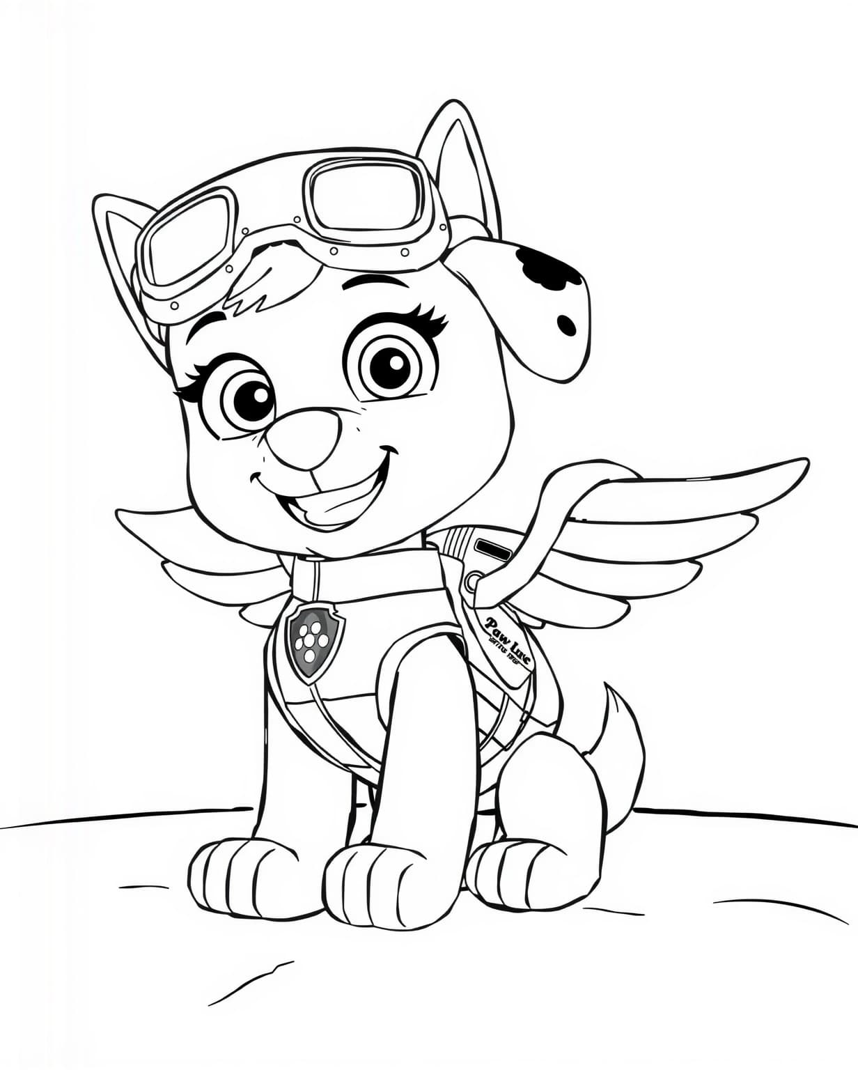 Skye Paw Patrol Coloring Page