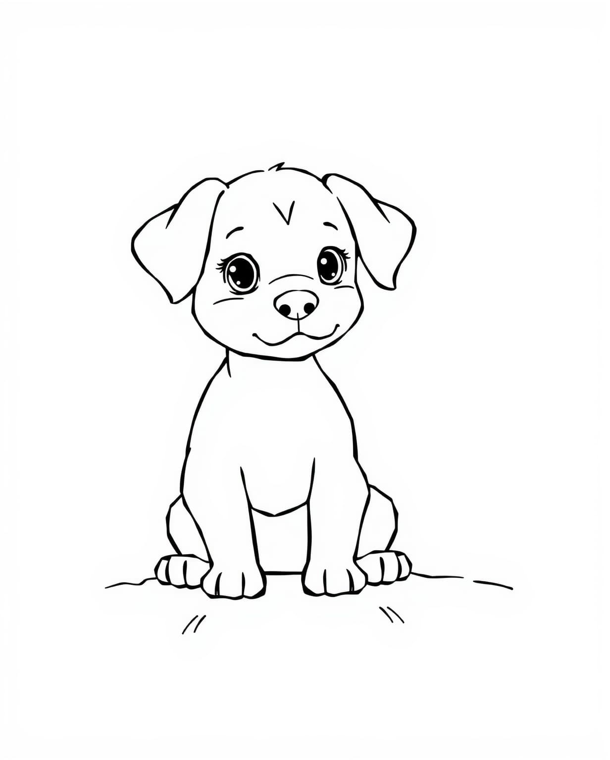 Small Dog Coloring Page