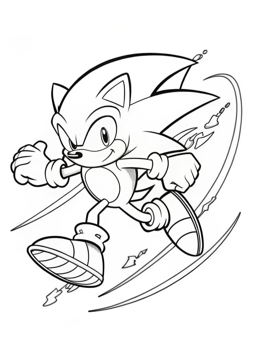 Sonic Dash Coloring Picture