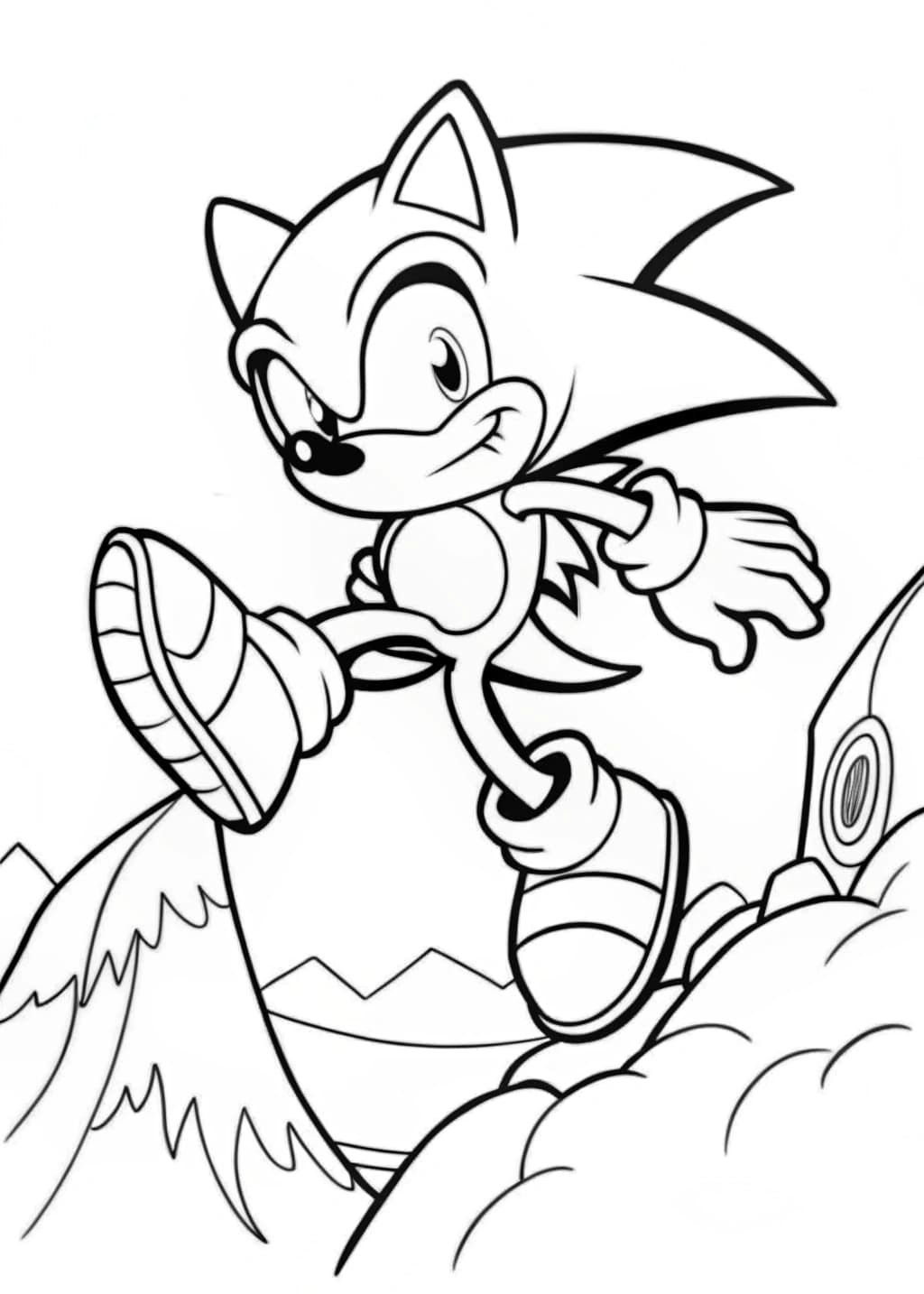 Sonic Leap Of Faith Coloring Page