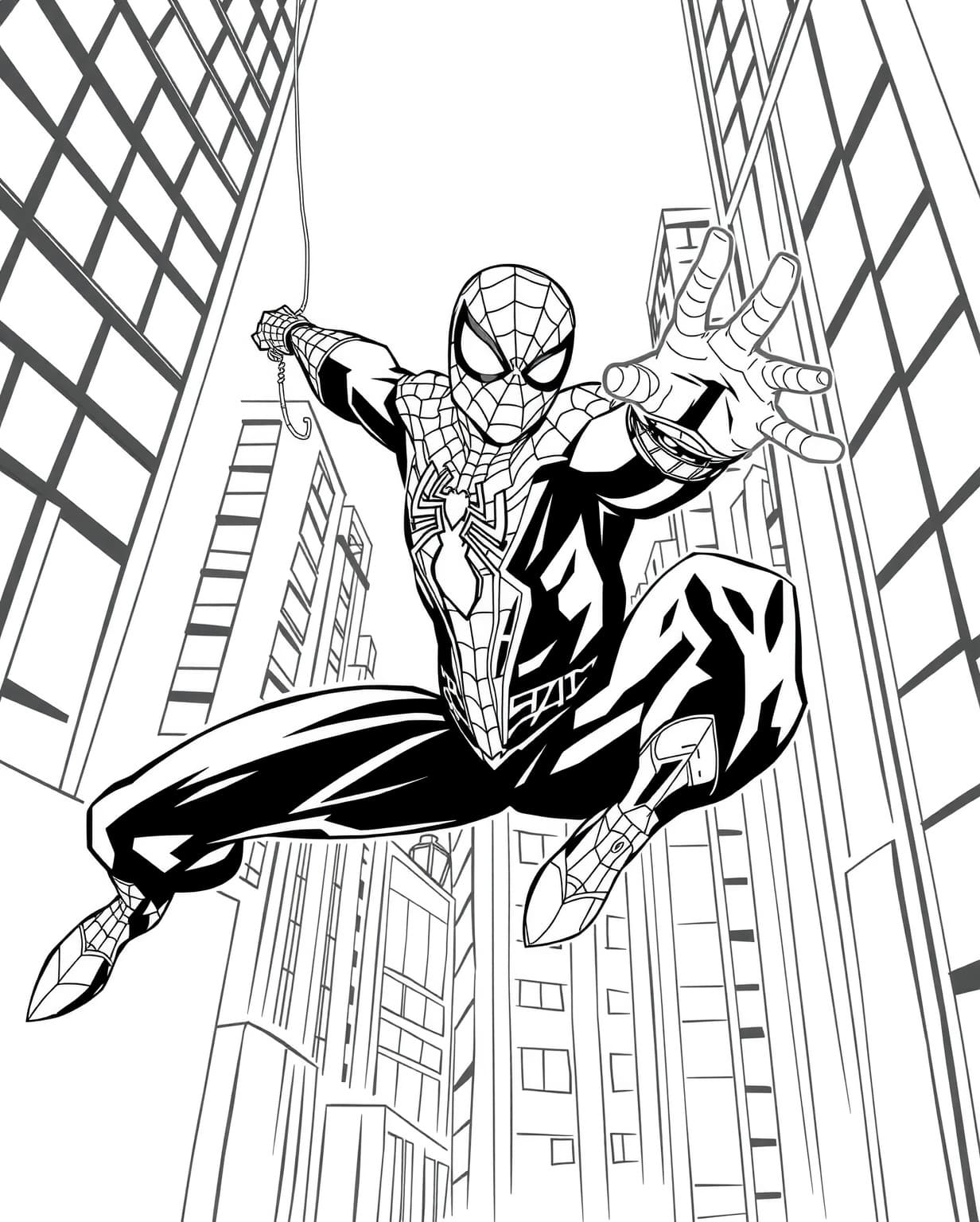 Spiderman Comic Coloring Page