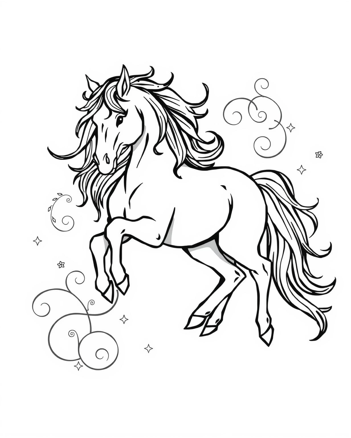 Spirit Horse Coloring Page