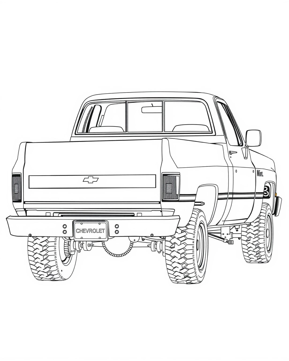 Square Body Chevy Truck Coloring Page
