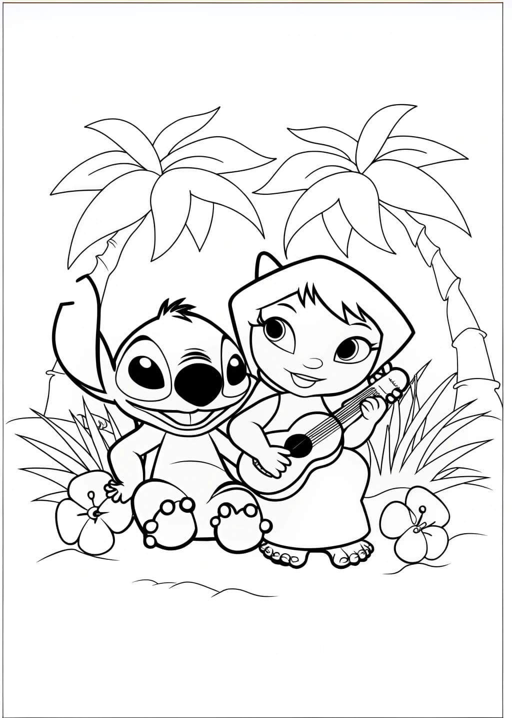 Stitch And Lilo Coloring Page