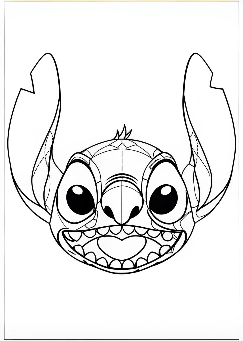 Stitch Face Coloring Page