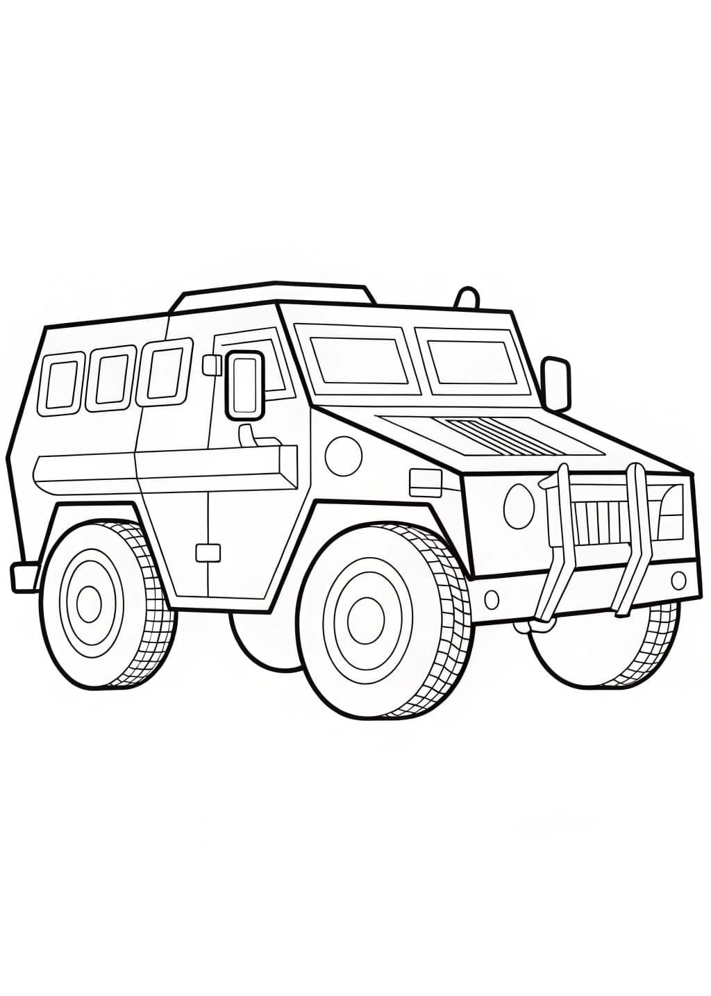 SWAT Truck Coloring Page