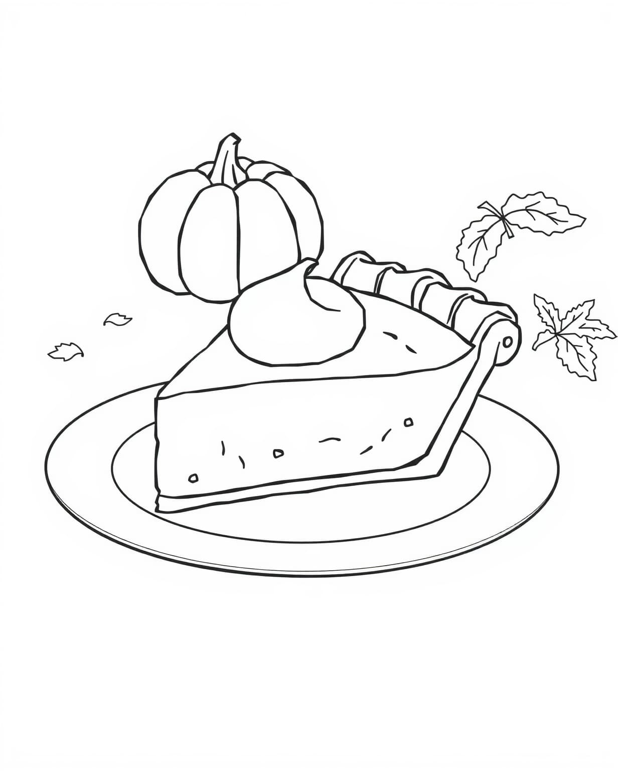 Thanksgiving Pie Coloring Page