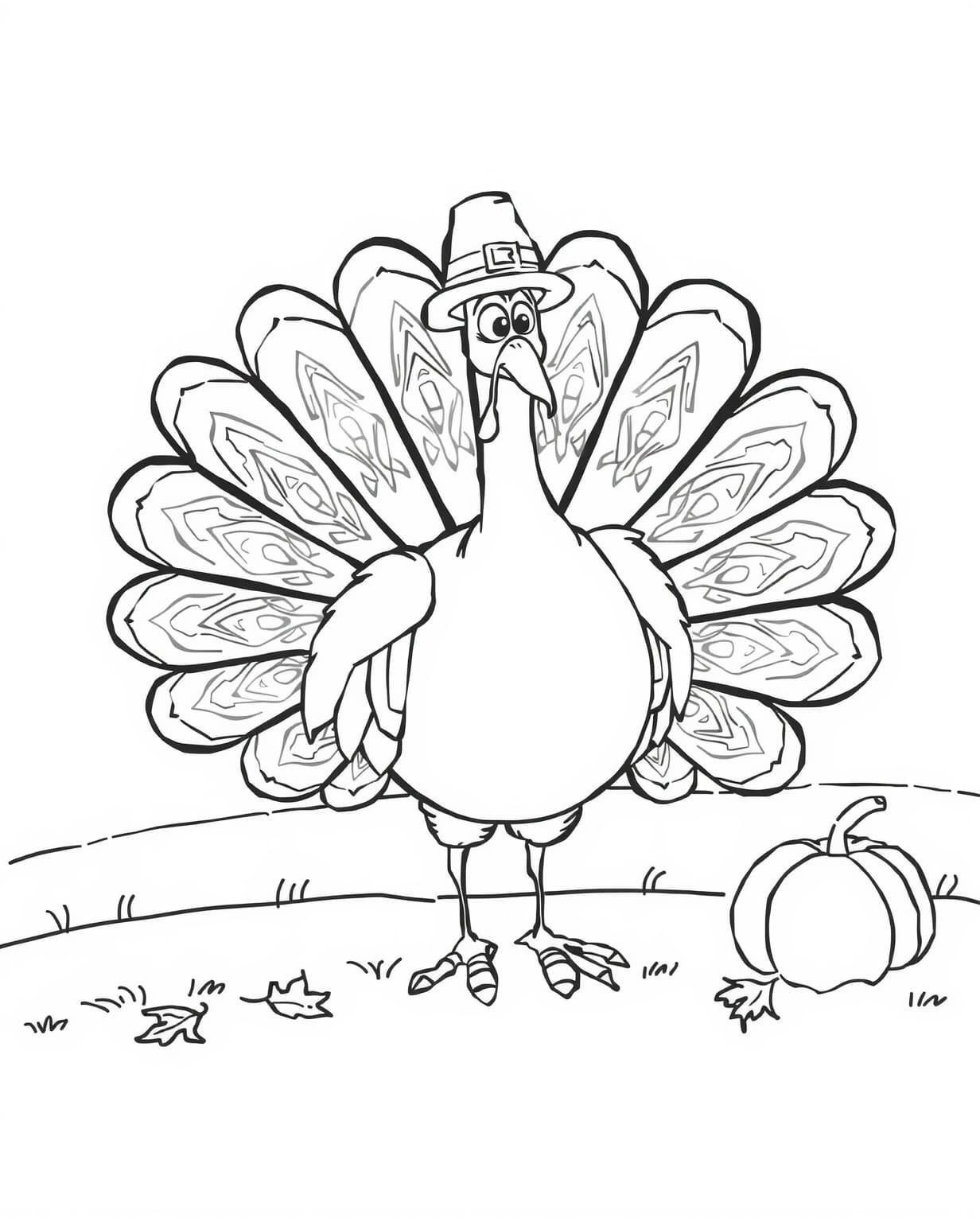 Thanksgiving Turkey Coloring Page