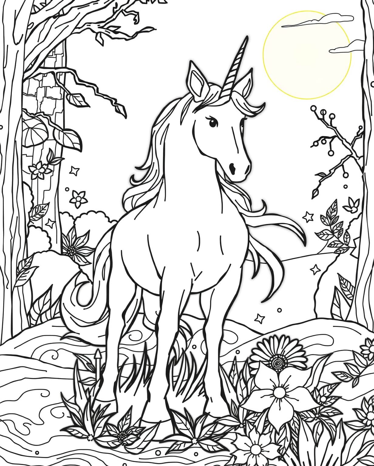 The Last Unicorn Coloring Page
