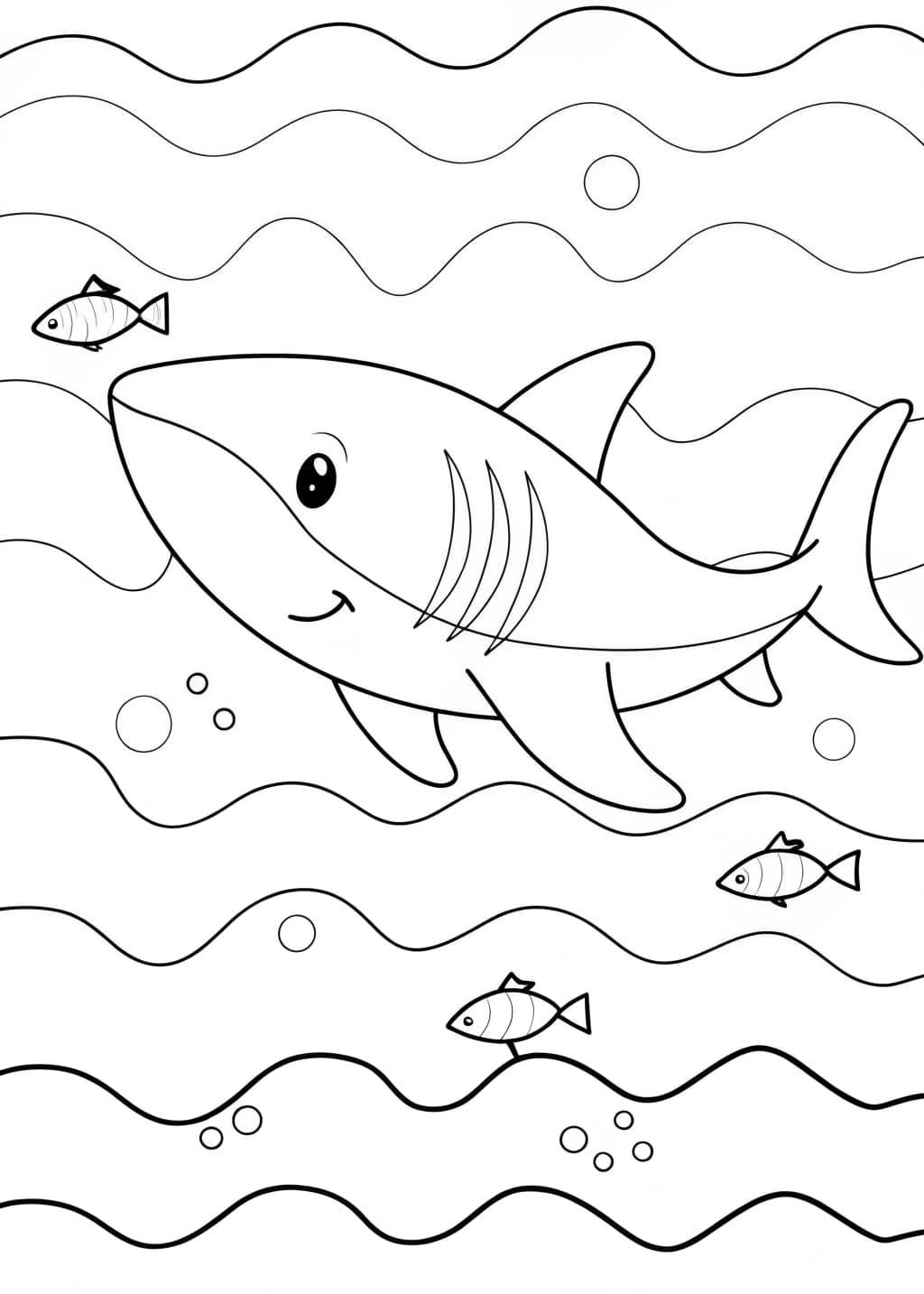 Tiger Shark Coloring Page